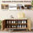 Rattan Shoe Storage Bench with Cushion