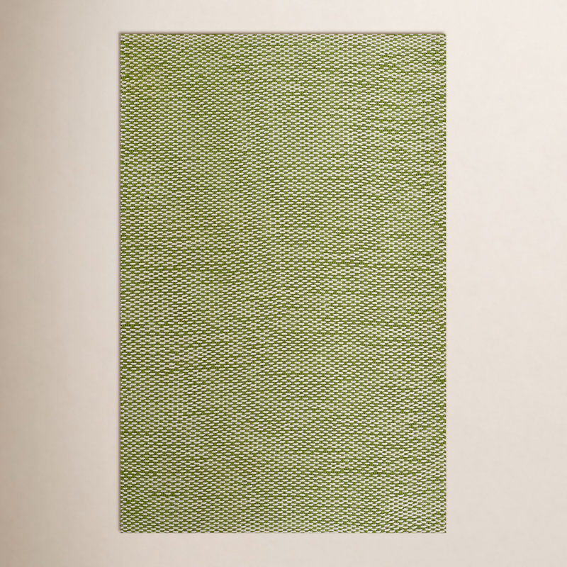 Tapis intérieur vert tissé à la main Marseille, Rectangle de 5 pi x 8 pi