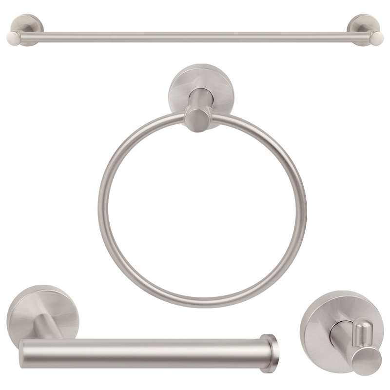 4 - Piece Bathroom Hardware Set, Nickel