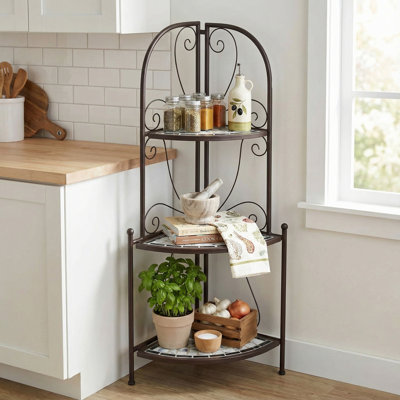 Mosaic Corner Shelf, White by Red Barrel Studio