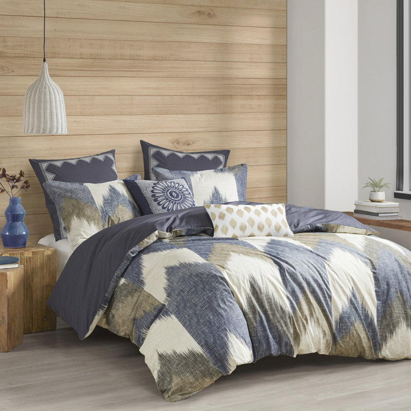 Housse de couette très grand / très grand - coton imprimé avec une étonnante mini-impression et un style moderne