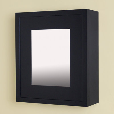 Armoire à pharmacie noire à miroir 15-3 / 4 "x13-3 / 4" par Fox Hollow Furnishings
