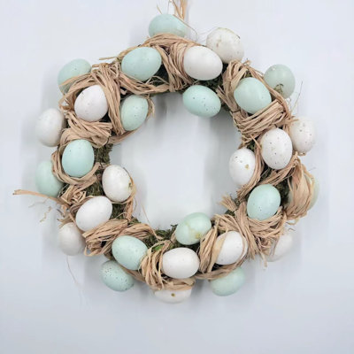 Easter Eggs Wreath Door Hanging Closet Holiday Decoration Spring Simulation Easter Eggs Decoration Wreath