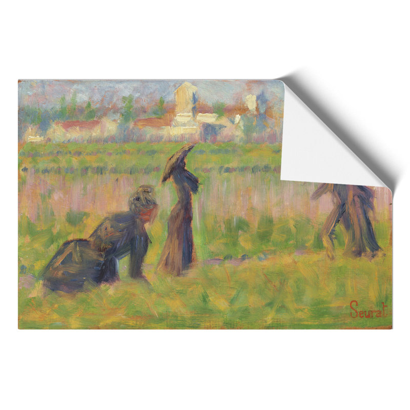 Figures in a Landscape by Georges Seurat - Frameless Print, 42cm H x 59cm W x 0.1cm D