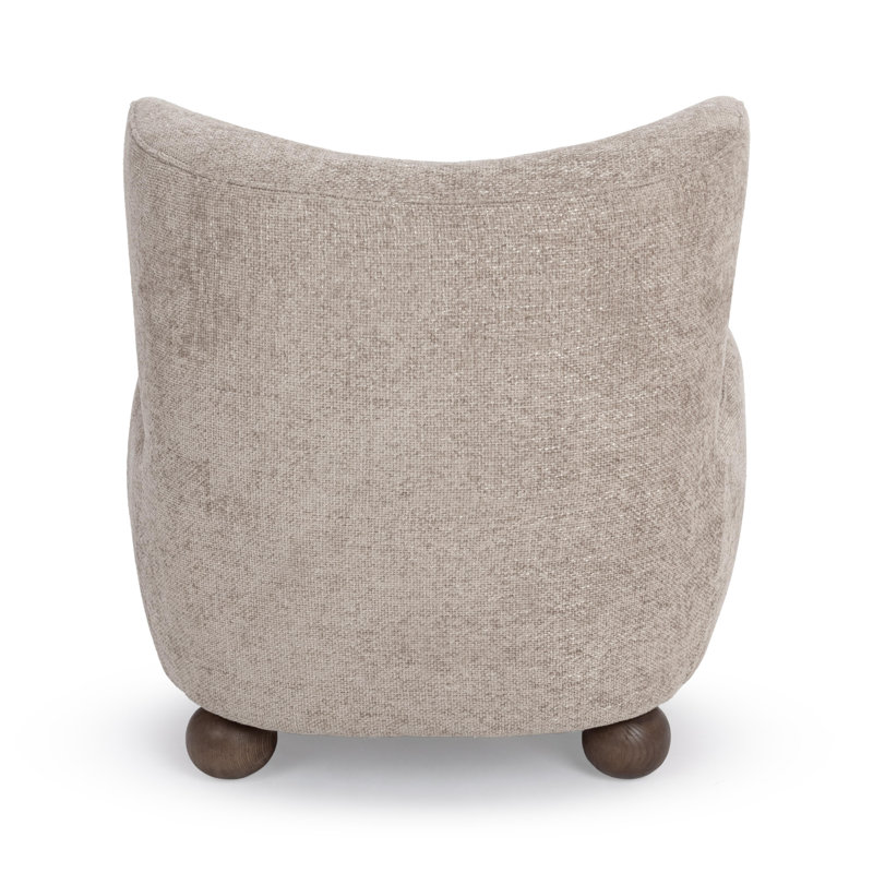 Penelope Upholstered Accent Chair, Mushroom Taupe