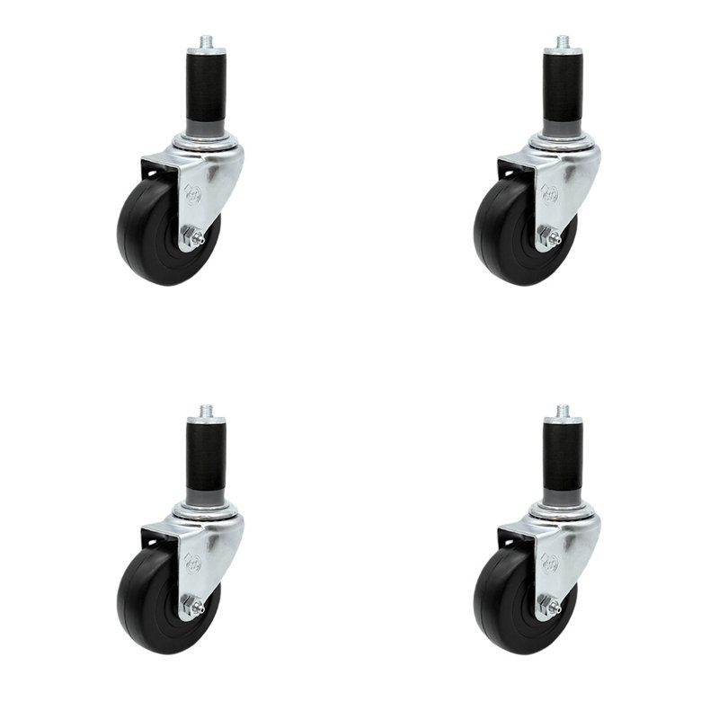 Rubber Swivel Expanding Stem Caster