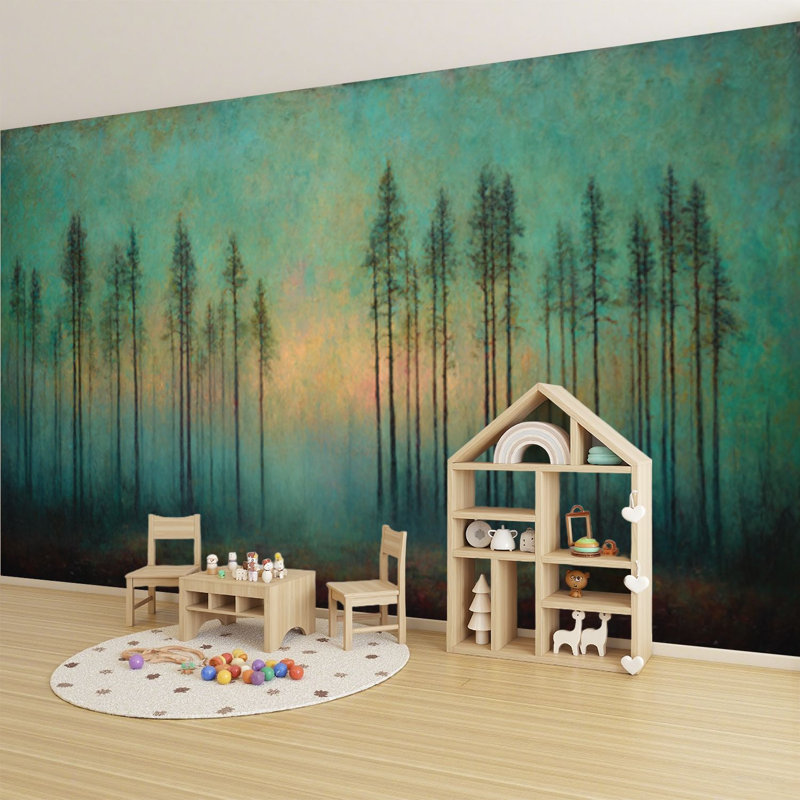 «Peel and Stick Papier peint 69 po x l 96 po», peinture murale moderne auto-adhésive pour chambre à coucher