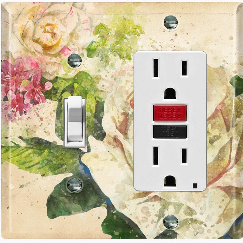 Patterned 2 - Gang Standard Combination Wall Plate