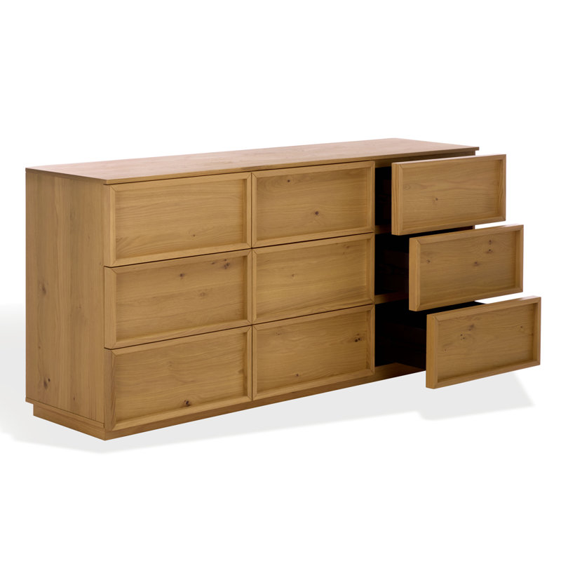 Commode 9 tiroirs Hudson, Naturel