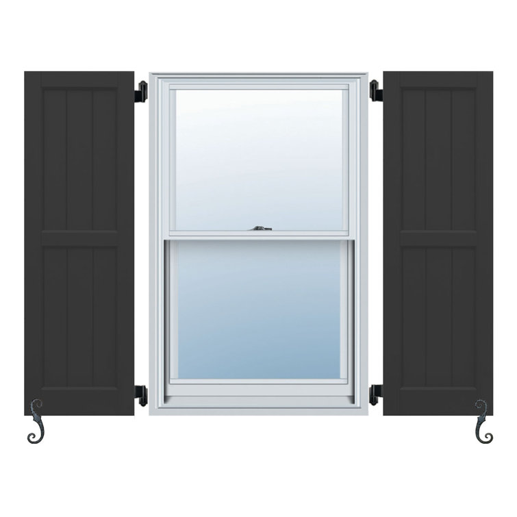 Atlantic Classic Framed Board-N-Batten, Board and Batten Shutters Pair