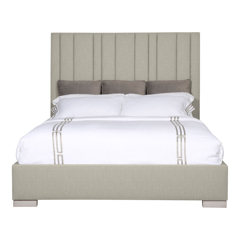 Wyeth Channeled King Bed, Ian Smoke, Dove Gray