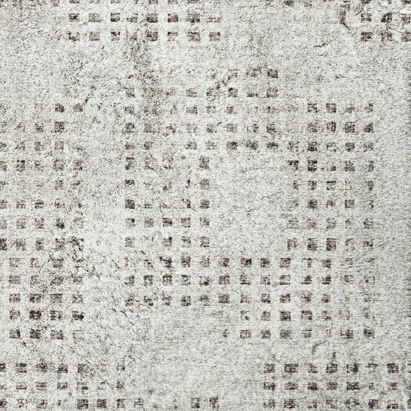 Premium Machine Washable Dream Shag  Squares Rug, 3' x 5', Beige