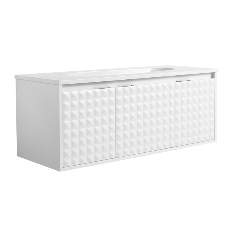 47.6'' Wall Mounted Single Bathroom Vanity Base Only