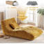Chaise longue, canapé inclinable rembourré moderne, avec dossier incurvé-1383360679