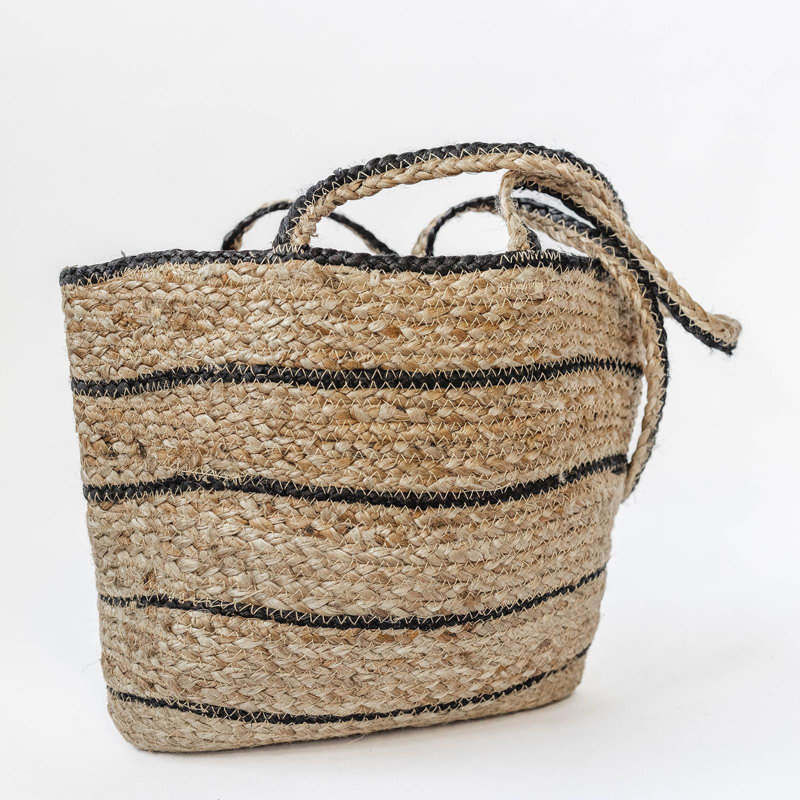 Sac rayé en jute