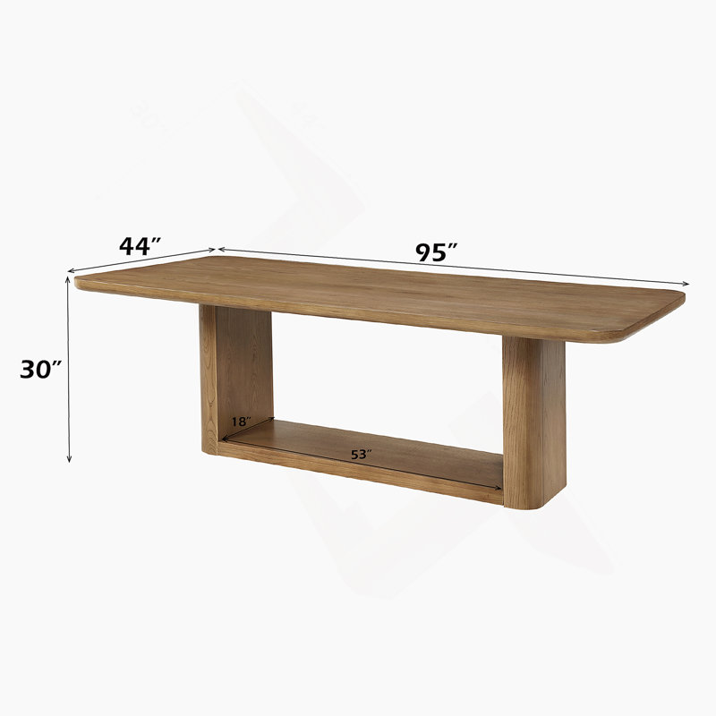 Rectangular Dining Table With Wooden Frame