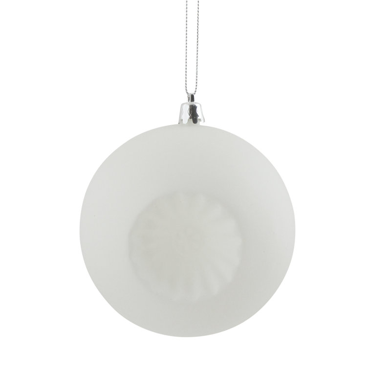 Boule de Noël mat incassable, Blanc hivernal