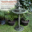 Fontaine piédestal à 3 niveaux en résine Arnt-1200009681