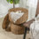  18" Hourglass Handwoven Hyacinth Storage Accent Table with Lid