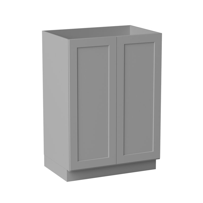 Ready to Assemble Solid Wood Shaker Pantry Kitchen Cabinet, Grey, 36", 51"