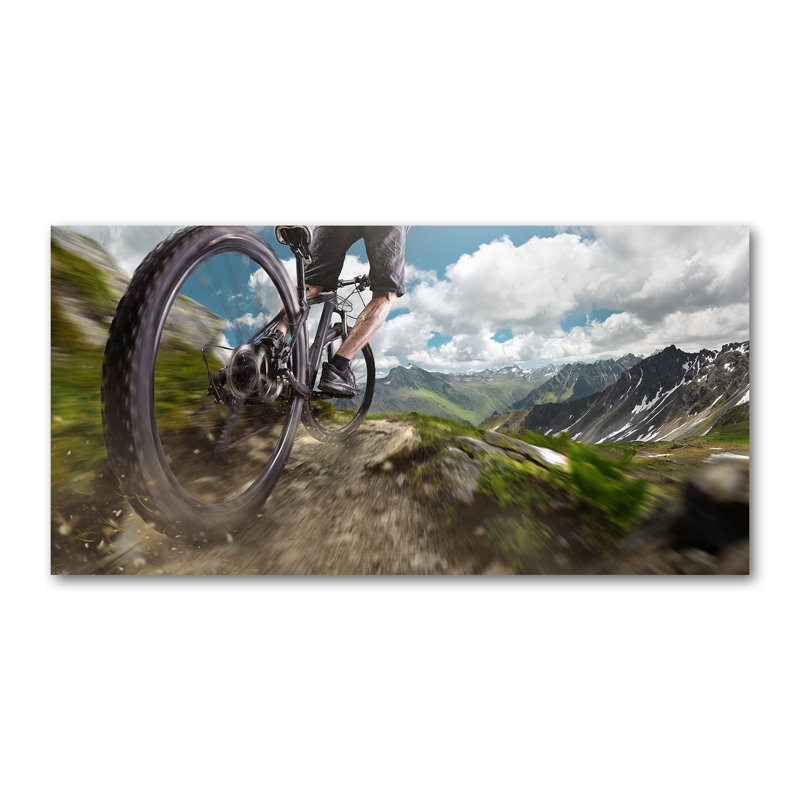 Mountain Biking - Wrapped Canvas Print