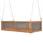 Lit balançoire double en bois massif d'extérieur classique, cadre de balançoire en rotin de jardin avec longues cordes pour la piscine, la cour arrière-129473108