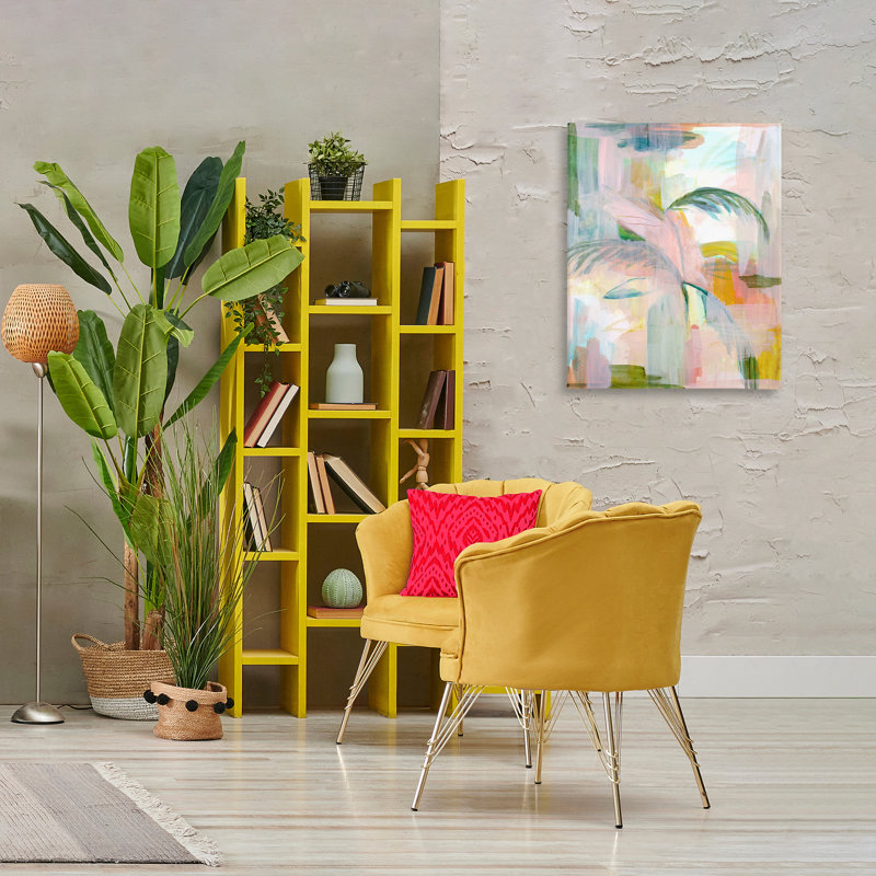 Toile abstraite Palm City, design par Gemma Bardot, H 30 po x l 24 po