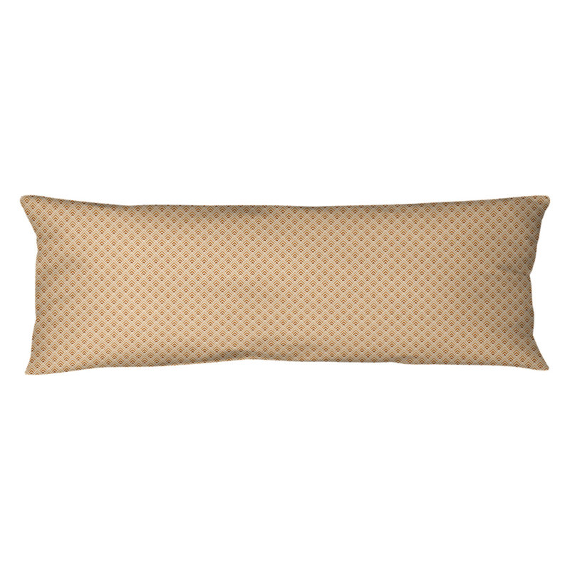 Coussin géométrique, Bourre en polyester, Orange