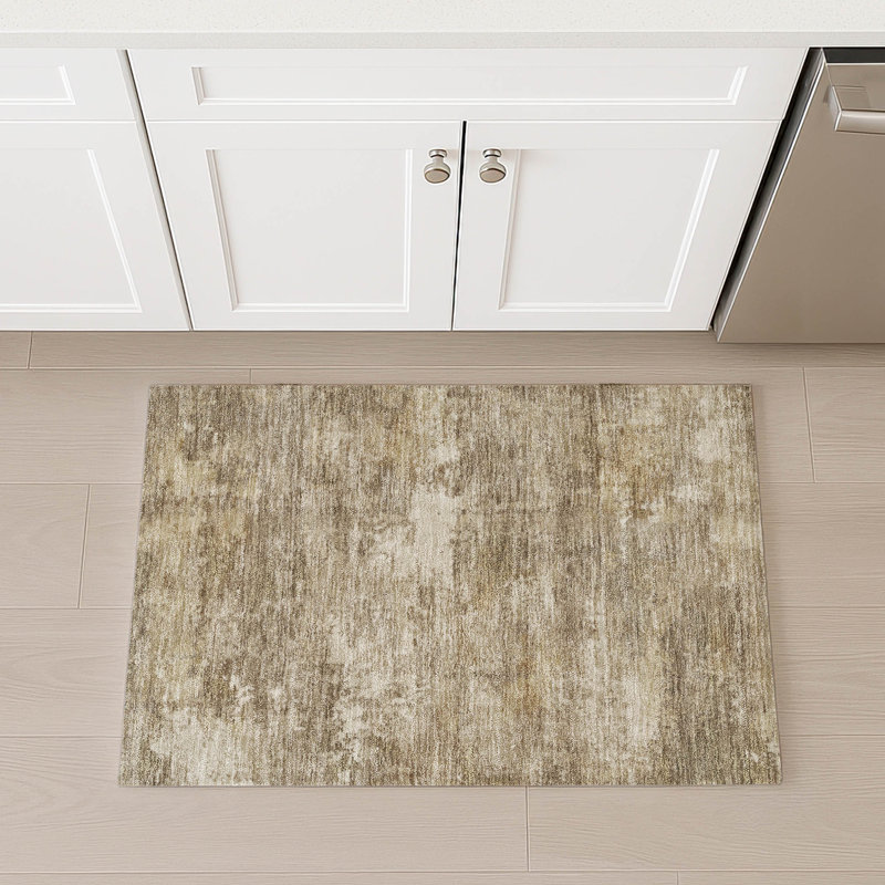 Machine Washable Indoor/Outdoor Earleville ACN2369 Abstract Rug, Rectangle 1'8" x 2'6"