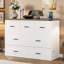  Grand lit escamotable avec station de charge, lit plateforme pliable avec tiroir de rangement, blanc-2031629685