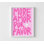 «More Amor Por Favor», impression d'art typographique moderne rose