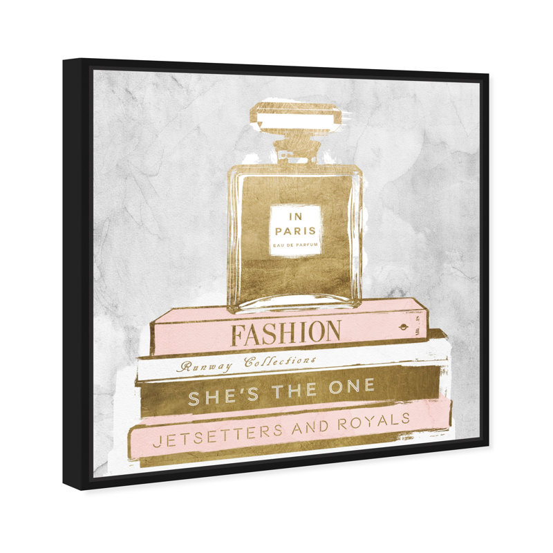 «Perfume and Books Gray», impression, H 24 po x l 24 po x P 1,5 po, Noir