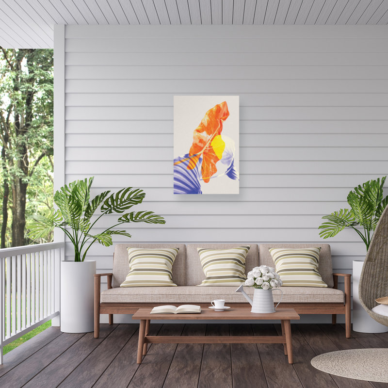 Incado Coloured Leaves Outdoor  Canvas, H 12 po x l 19 po