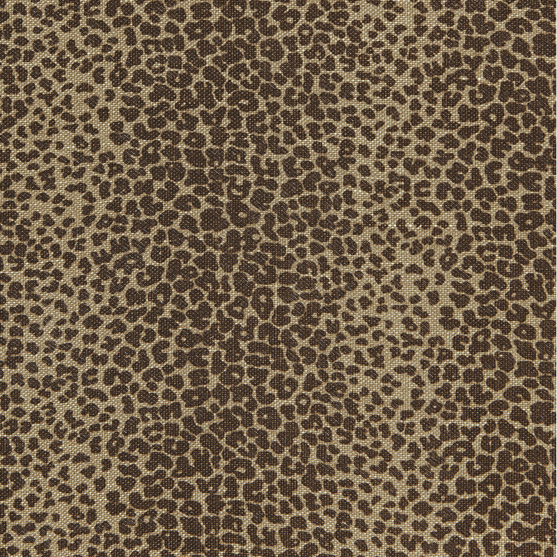 Leopard Linen Print Fabric, Java