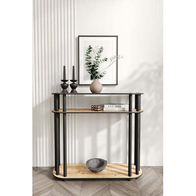 Commode moderne en chêne avec pieds Kraft compressés, 35,4 po x 33,1 po x 11,8 po | Fabrication 100% bois aggloméré, design industriel épuré | Parfait pour les solutions de chambre à coucher et de rangement, les meubles élégants et durables
