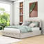 Markeon Queen Size 2 Drawers Upholstered Platform Bed with Twin XL Size Trundle-544026309