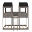 Wood Bunk Bed With Roof, Window, Guardrail-1492510295