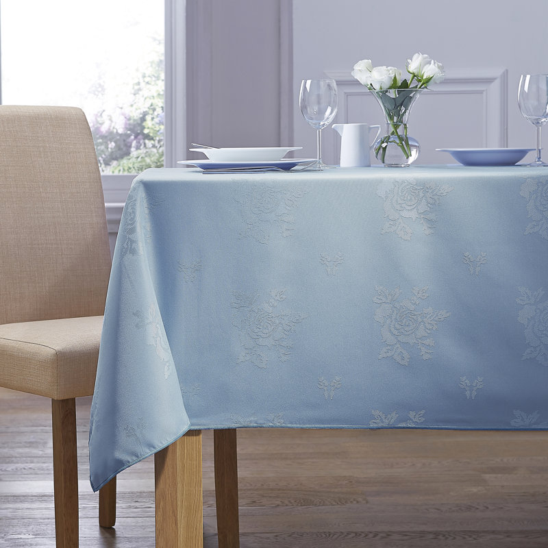 Ishaan Polyester Floral Square Napkin, Wedgewood
