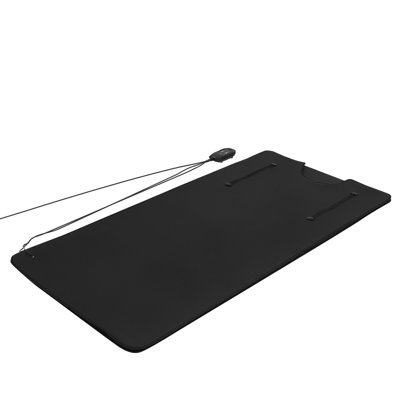 Couverture de sauna infrarouge avec emmanchures, sac de sauna portable 180 x 89 cm, chauffage uniforme pour une utilisation à domicile, température et minuterie réglables, housse chauffante en cuir PU avec doublure en serviette, sac de transport, noir