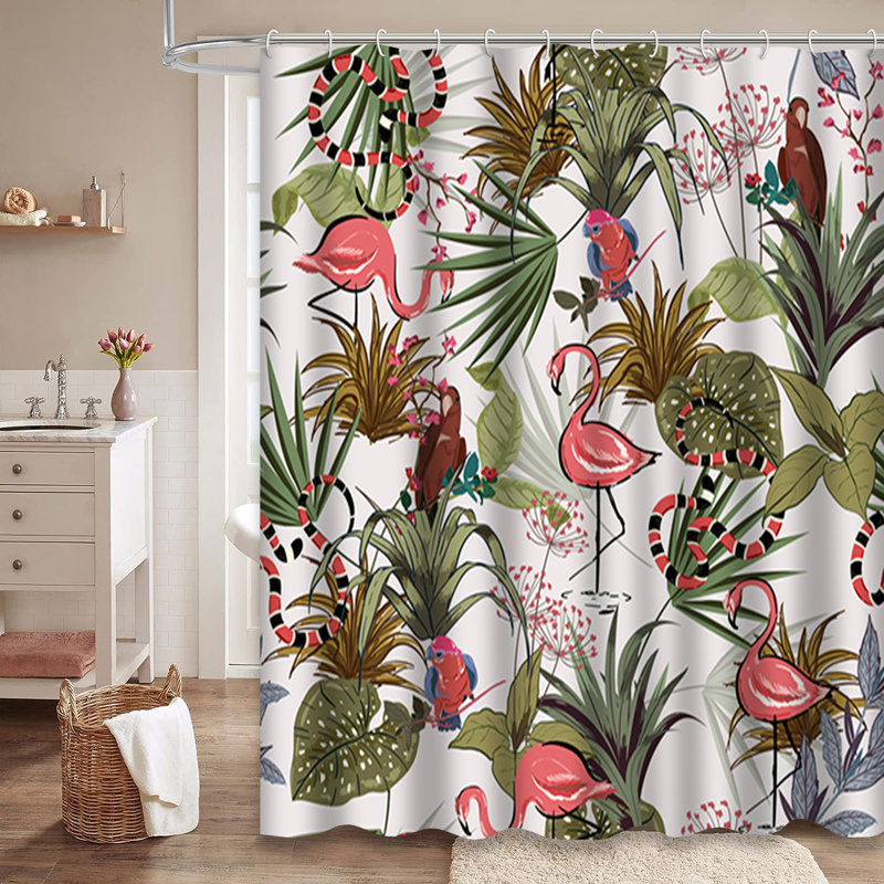 Rideau de douche avec 12 crochets, L 72 po x l 78 po