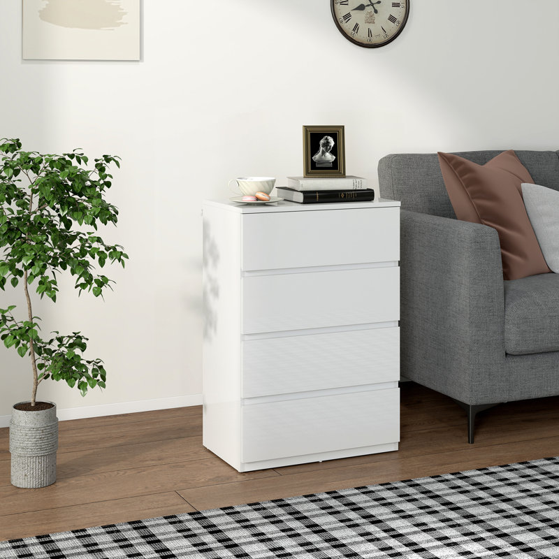 Makari 55cm W 4 - Drawer Chest of Drawers, White