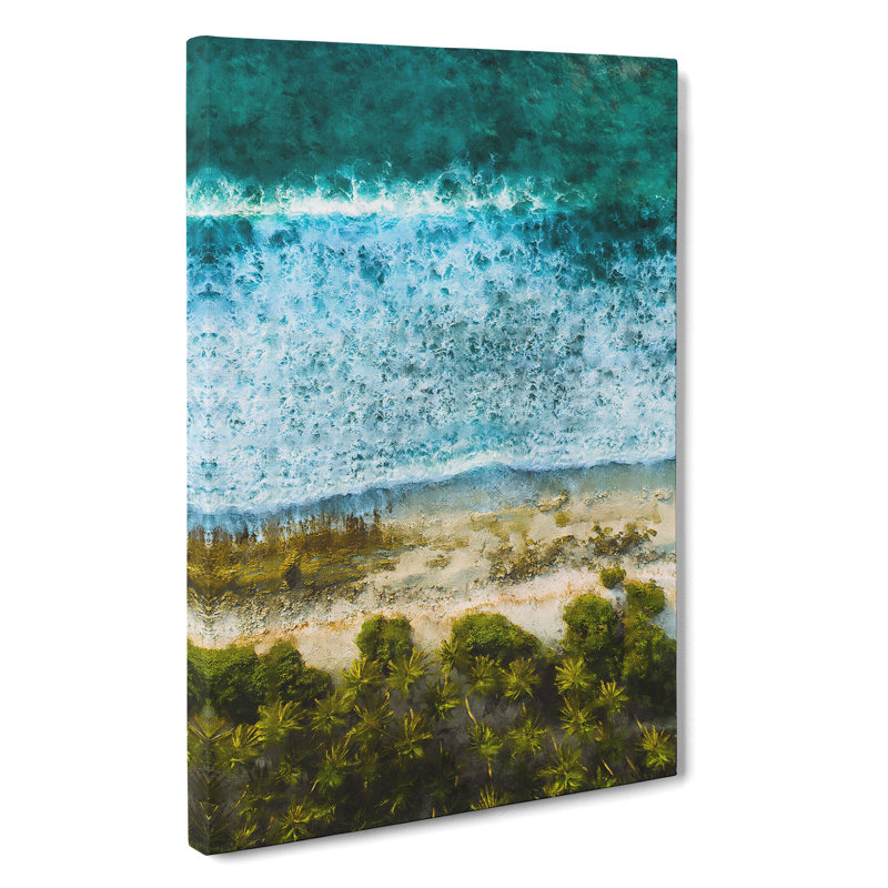 The Beach In The Maldives - Wrapped Canvas, 76cm H x 50cm W x 3cm D