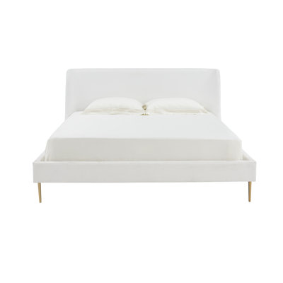 Venedy Linen Wingback Bed