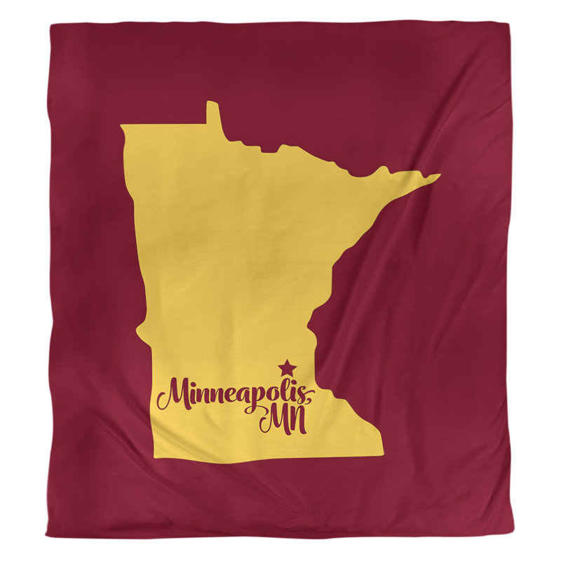Housse de couette minneapolis mn-polyester brossé, grand (88 x 88), noir, Polyester brossé, Housse de couette simple TG