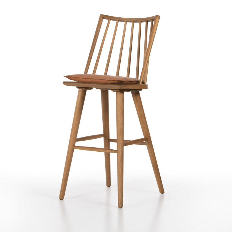 Daltrey Solid Wood Counter & Bar Stool, Brown/Sandy, Bar Stool (29” Seat Height)