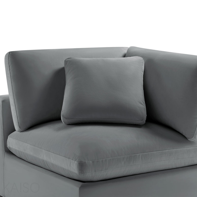 Fauteuil d'angle en coin - gris anthracite, Gris anthracite