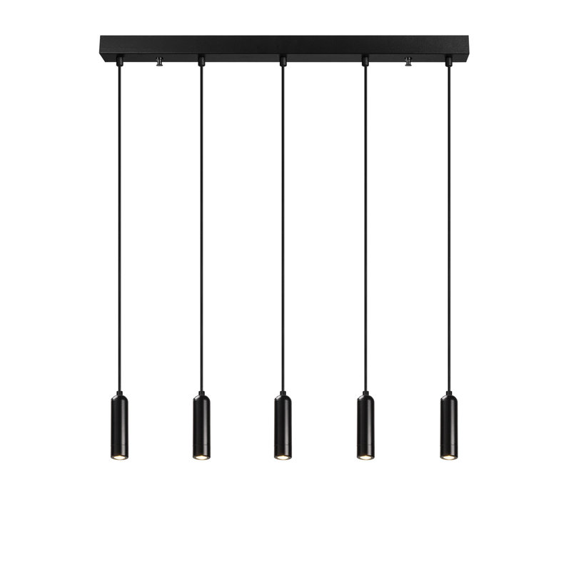 Luminaire suspendu cylindrique à DEL 5 lumières pour îlot de cuisine Gallaway