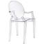 Fauteuil avec accoudoirs en transparent