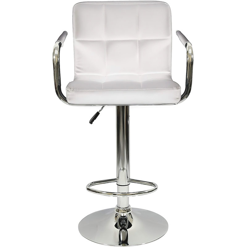 Tabouret pivotant à hauteur réglable, Blanc