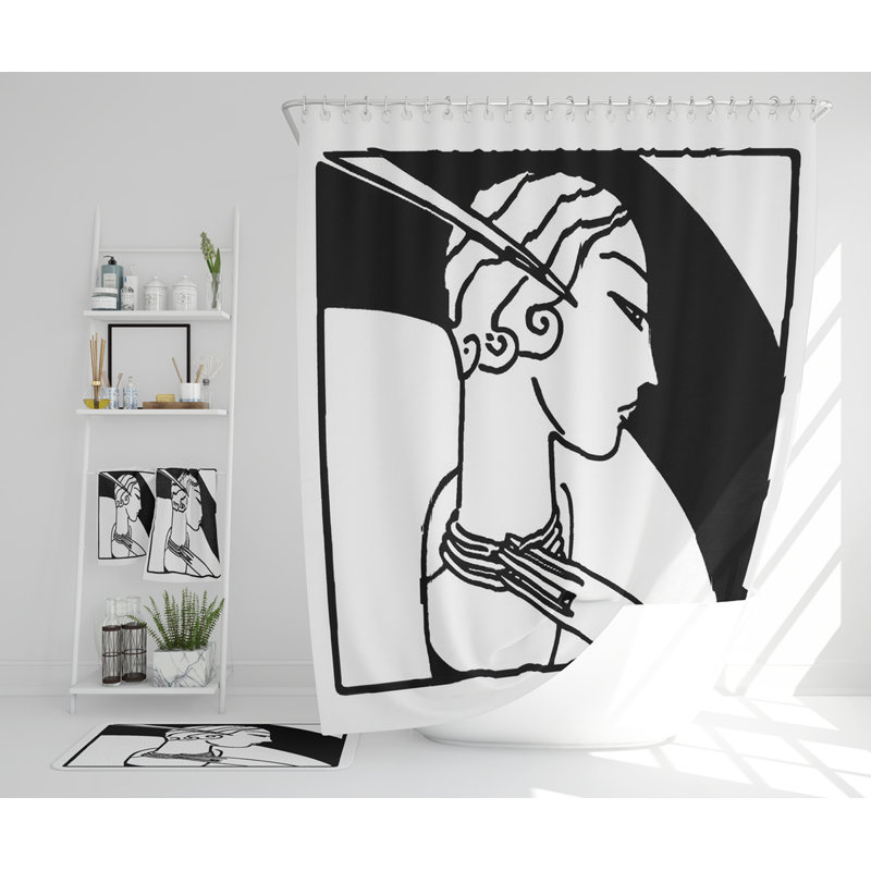 Natella Polyester Shower Curtain Set